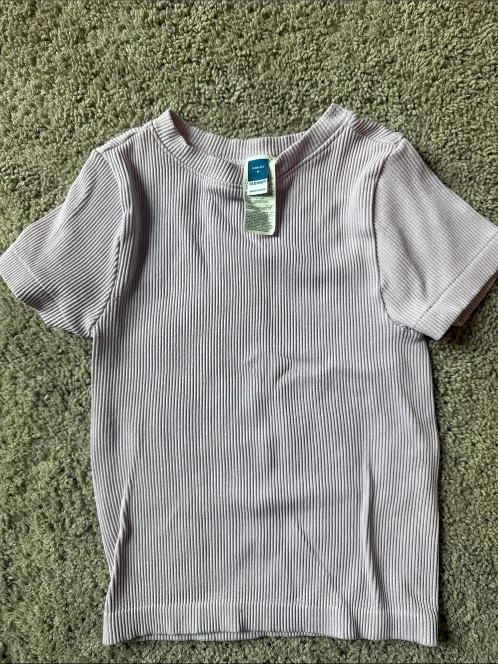 Old Navy Light Purple Ribbed Short-Sleeve Tee